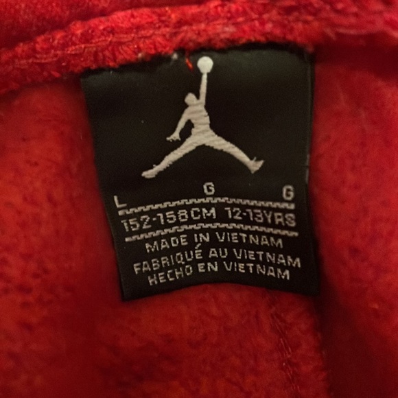 Red large kids Jordan’s sweat pants - Picture 2 of 2